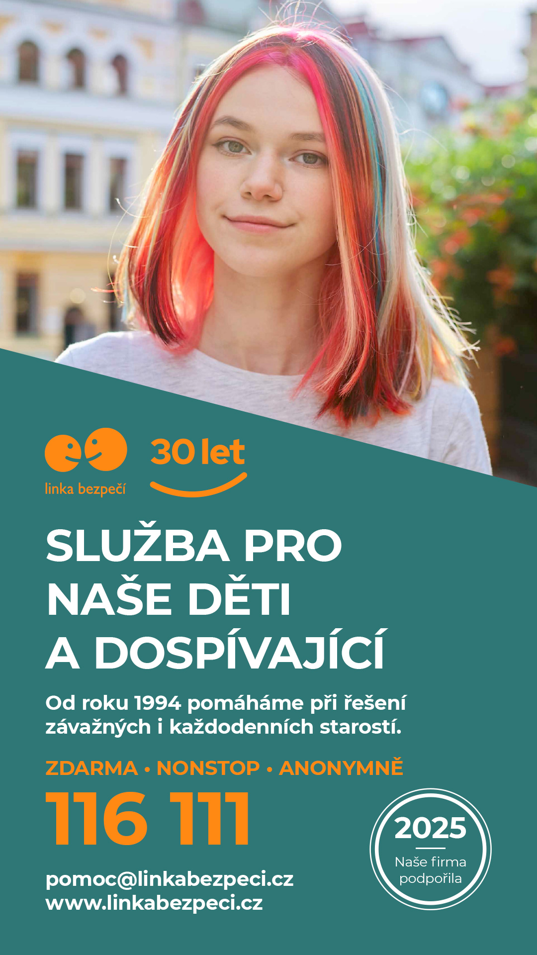 Podporujeme Linku bezpečí 2025